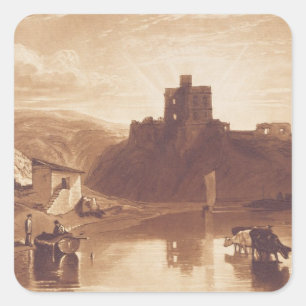 Sticker Carré Joseph Mallord William Turner Norham Castle, eng