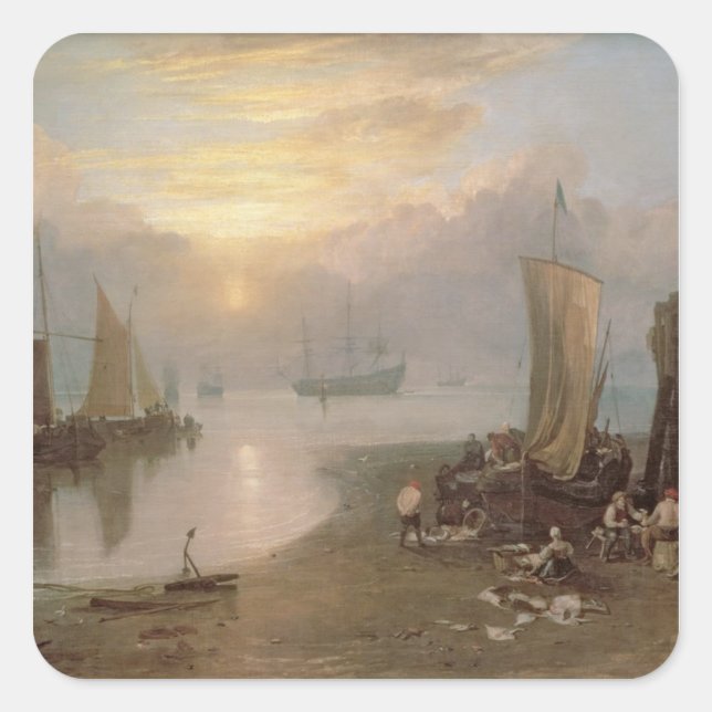 Sticker Carré Joseph Mallord William Turner | Soleil (Devant)