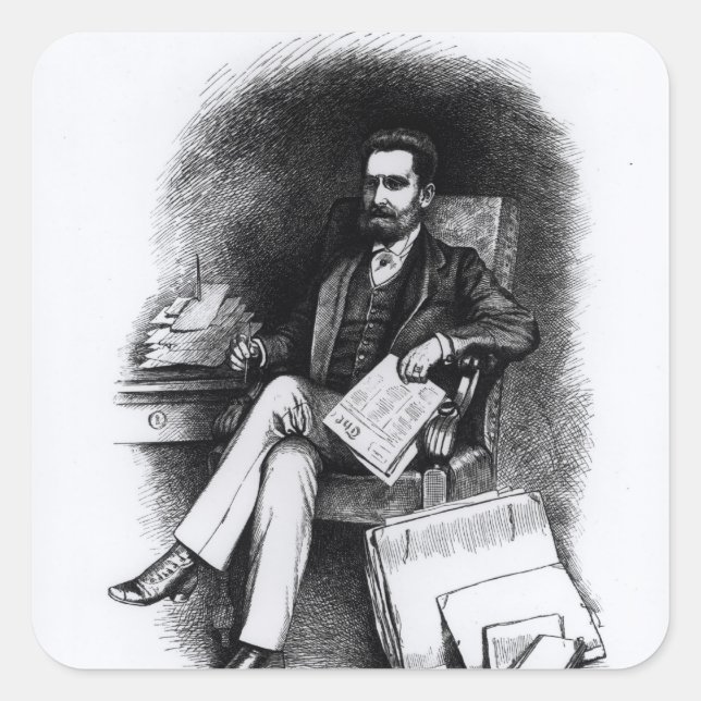 Sticker Carré Joseph Pulitzer de The Curio, 1887 (Devant)