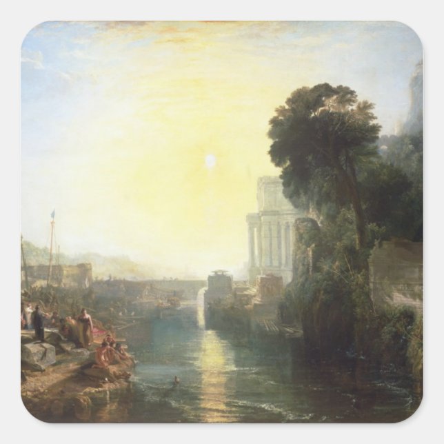 Sticker Carré Joseph William Turner | the Rise of the Ca (Devant)