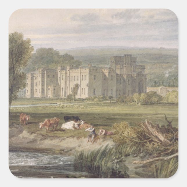 Sticker Carré Joseph William Turner | View of Hampton Co (Devant)