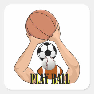 Sticker Carré Jouer Ball Games sport sport athlétisme Art