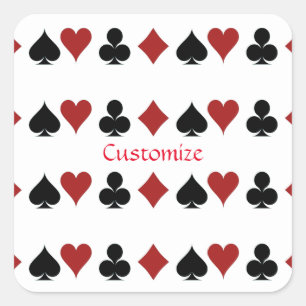 Sticker Carré Jouer des combinaisons de carte Thunder_Cove