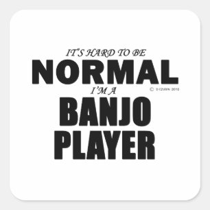 Sticker Carré Joueur banjo normal