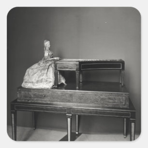 Sticker Carré Joueur de dulcimer