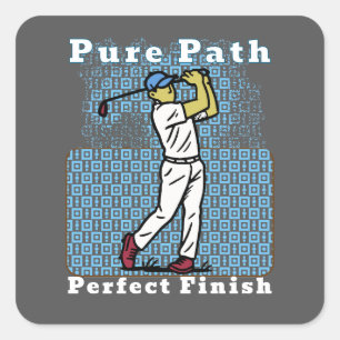 Sticker Carré joueur de golf
