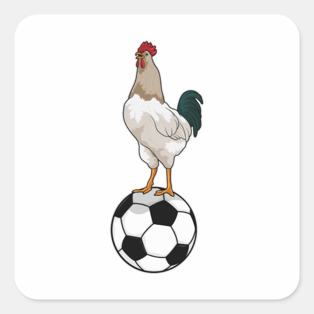 Sticker Carré Joueur de soccer Rooster Soccer (Devant)