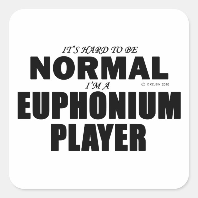 Sticker Carré Joueur euphonique normal (Devant)