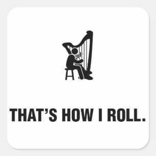 Sticker Carré Joueur Harp