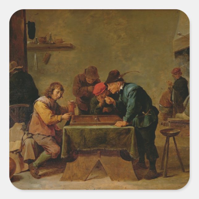 Sticker Carré Joueurs de jacquet, c.1640-45 (Devant)