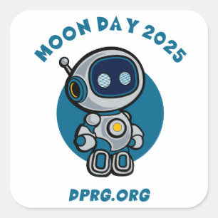 Sticker Carré Jour de la Lune 2025 DPRG.Org