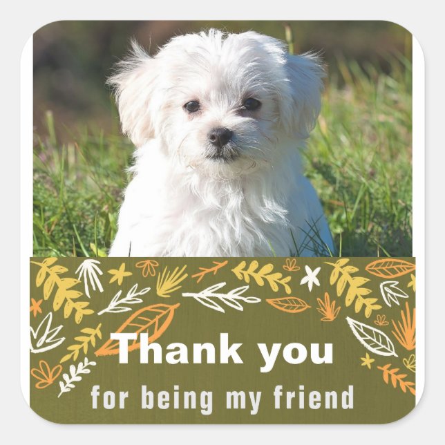 Sticker Carré Jour de l'amitié (Devant)