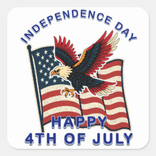 Sticker Carré Jour de l'indépendance