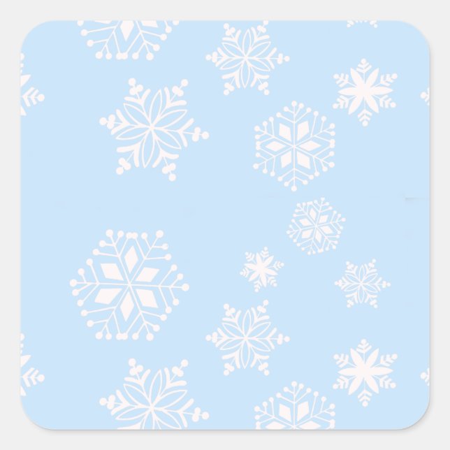 Sticker Carré Jour de neige (Devant)