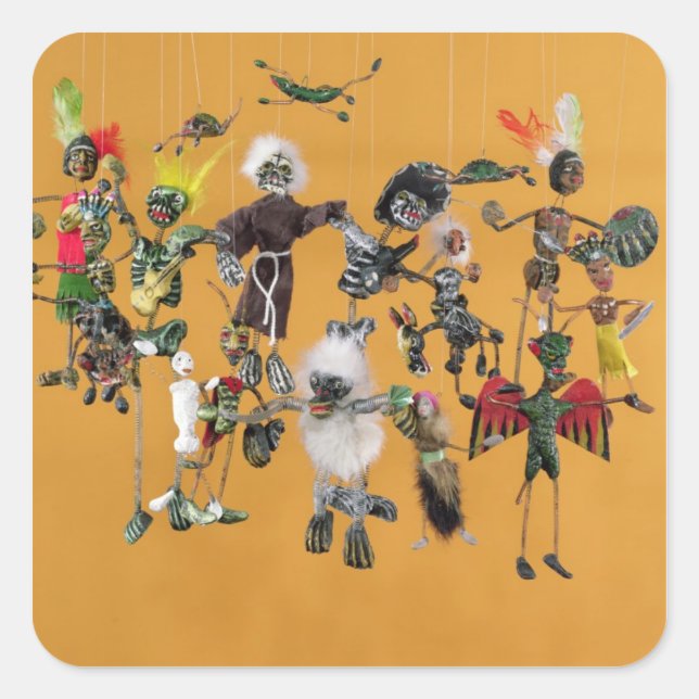 Sticker Carré Jour des morts, Oaxaca (Devant)