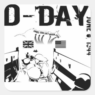 Sticker Carré JOUR J 6 juin 1944