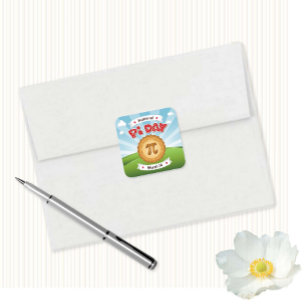 Sticker Carré Jour Pi coloré