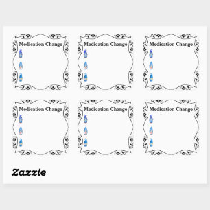 Sticker Carré Journal de santé des changements de médicaments