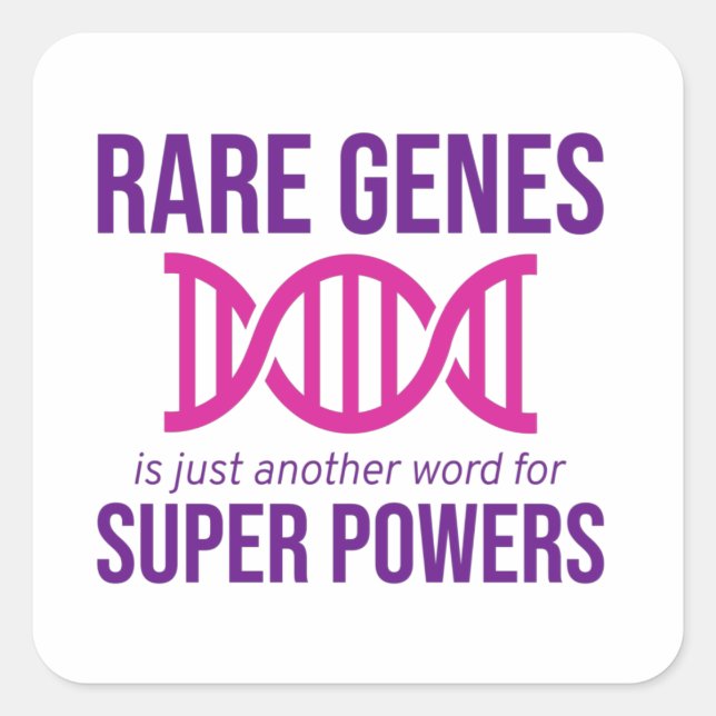 Sticker Carré Journée de sensibilisation aux maladies rares Zebr (Devant)