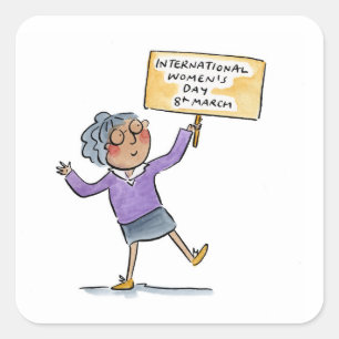 Sticker Carré Journée internationale de la femme