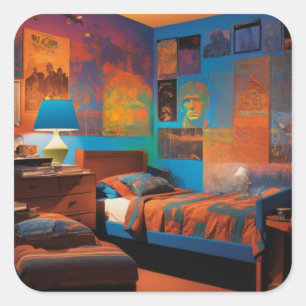 Sticker Carré Jours Blacklight