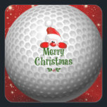 Sticker Carré Joy Christmas Golf Ball Sticule Feuille<br><div class="desc">Feuillet autocollant de Noël</div>