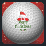 Sticker Carré Joy Christmas Golf Ball Sticule Feuille<br><div class="desc">Feuillet autocollant de Noël</div>