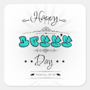 Sticker Carré Joyeuse Journée des Boss
