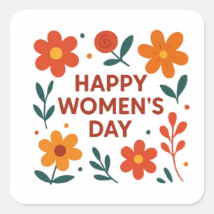 Sticker Carré Joyeuse Journée des Femmes