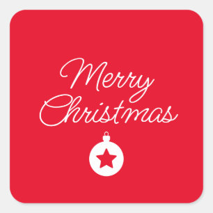 Sticker Carré Joyeuse nouvelle année Joyeux Noël Période des fêt