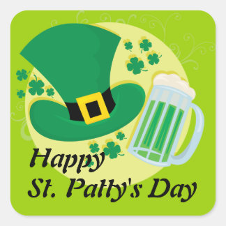 Sticker Carré Joyeuse Saint-Patricks Day !