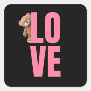 Sticker Carré Joyeuse Saint-Valentin 2023 Images Drôles Mignonne