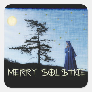 Sticker Carré Joyeuse soirée solstice