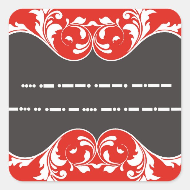 Sticker Carré Joyeux anniversaire dans Morse Code 2 (Devant)