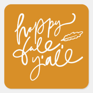 Sticker Carré Joyeux automne Y'all