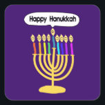Sticker Carré Joyeux Channukah Menora / Chanukia<br><div class="desc">hanuka, hannuka, hannukah, hanukah, hannukkah, hanoukka, chanuka, channuka, channukah, chanukah, channukah, channukah, chanukkah chanukkia, chanukkia, hanukkia, menora, mennora, fêtes, juifs, judaïsme, heureux hanoukka, face, ", chandelabra, happy, channukah, hannuka, hanoukka, hanuka, chanuka, chanukkah, chanukah, channuka, "happy channukah", sameach, chag sameach, menora, menorah, hanukia, chanukia, juifs, judaïsme, judaïques, bougies, bougie, lumière, dreidle...</div>