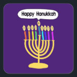 Sticker Carré Joyeux Channukah Menora / Chanukia<br><div class="desc">hanuka, hannuka, hannukah, hanukah, hannukkah, hanoukka, chanuka, channuka, channukah, chanukah, channukah, channukah, chanukkah chanukkia, chanukkia, hanukkia, menora, mennora, fêtes, juifs, judaïsme, heureux hanoukka, face, ", chandelabra, happy, channukah, hannuka, hanoukka, hanuka, chanuka, chanukkah, chanukah, channuka, "happy channukah", sameach, chag sameach, menora, menorah, hanukia, chanukia, juifs, judaïsme, judaïques, bougies, bougie, lumière, dreidle...</div>