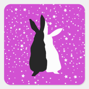 Sticker Carré Joyeux couple