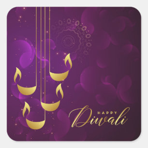 Sticker Carré Joyeux Diwali