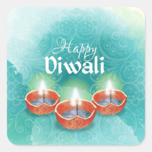 Sticker Carré Joyeux Diwali