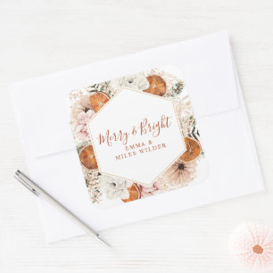Sticker Carré Joyeux Et Lumineux Citrus Pine Vacances Florales