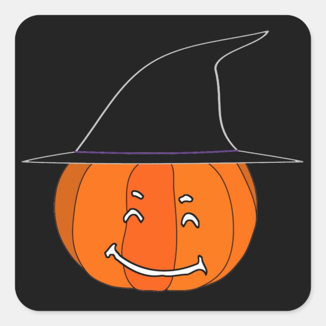 Sticker Carré Joyeux Halloween (Devant)