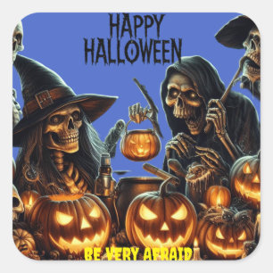 Sticker Carré Joyeux Halloween