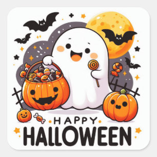 Sticker Carré Joyeux Halloween