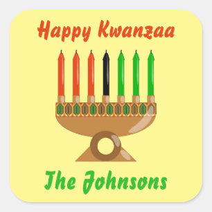 Sticker Carré Joyeux Kwanzaa