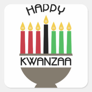 Sticker Carré Joyeux Kwanzaa