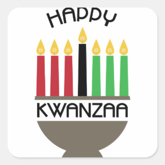 Sticker Carré Joyeux Kwanzaa