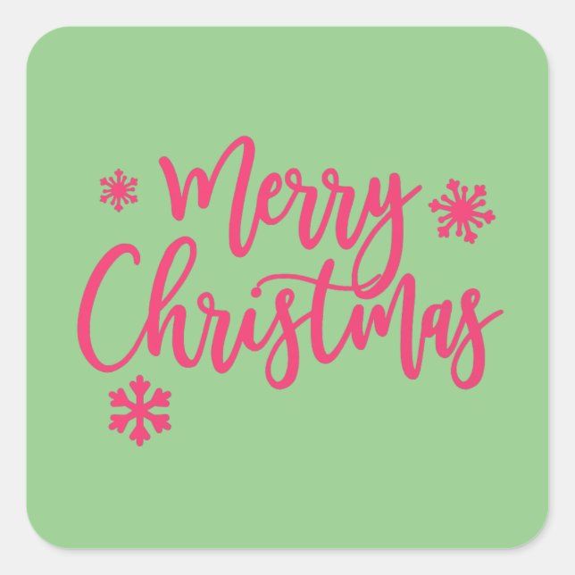 Sticker Carré Joyeux Noël (Devant)