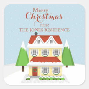 Sticker Carré Joyeux Noël