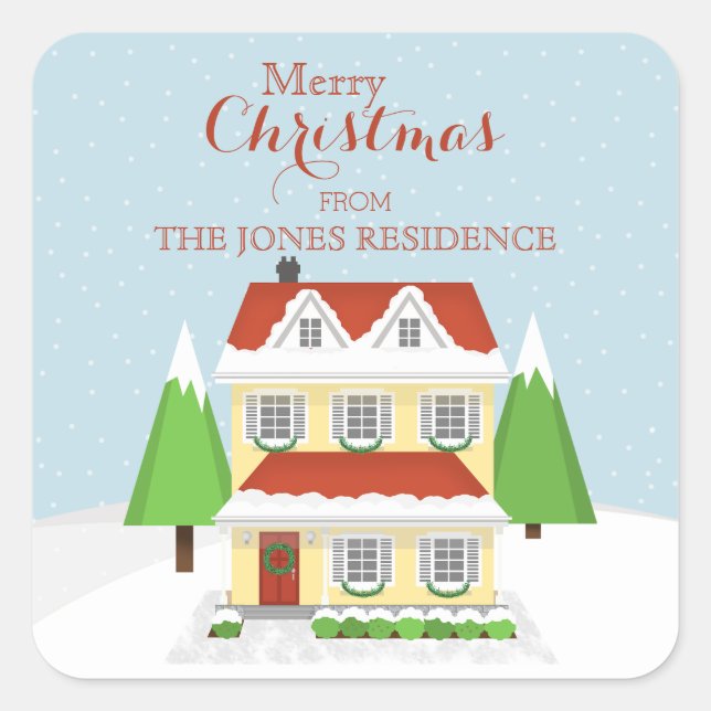 Sticker Carré Joyeux Noël (Devant)